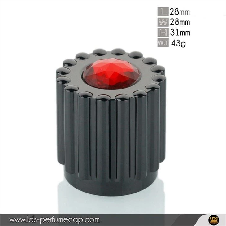 Black Zamac Perfume Cover With Crystal